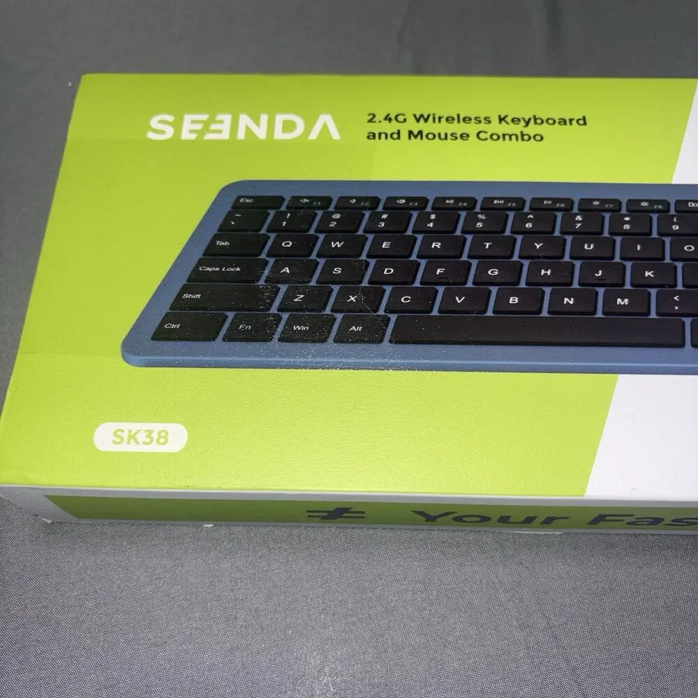 Seenda Model Sk38 Dark Blue 2.4G Wireless Keyboard And Mouse